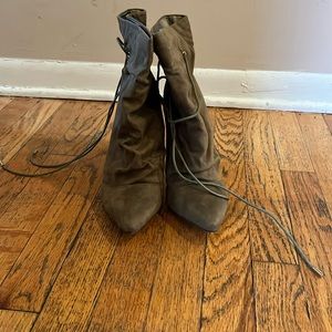 Light olive colored booties